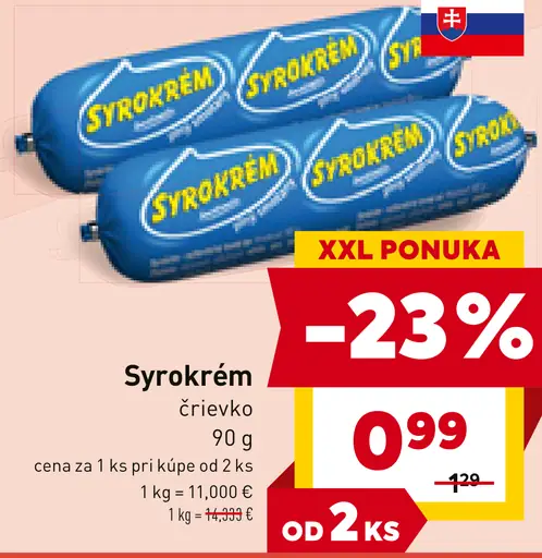 Syrokrem črievko