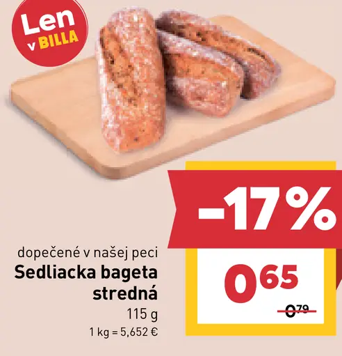 Sedliacka bageta stredná