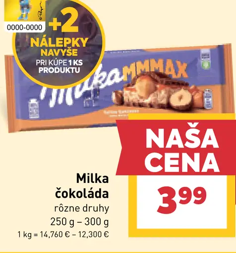 Milka Mliečna čokoláda
