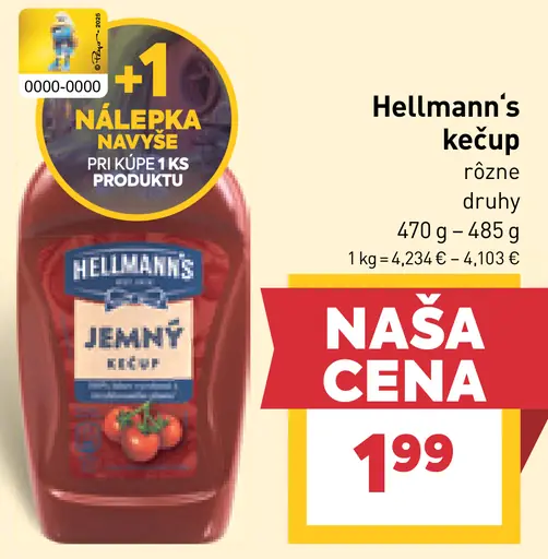 Hellmann's Kečup jemne štipľavý