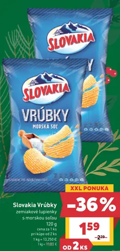 Slovakia vrúbky zemiakové lupienky s morskou soľou
