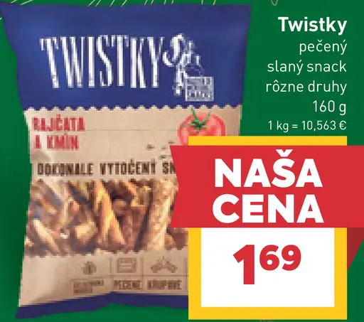 Twistky pečený slaný snack