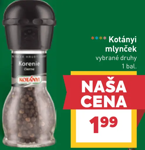 Kotányi korenie mlynček