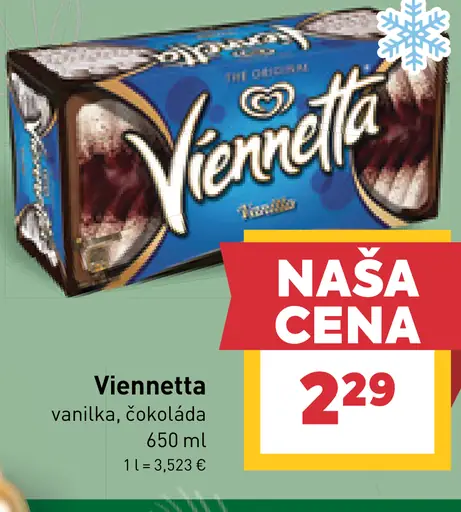 Viennetta vanilka, čokoláda