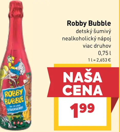 Robby Bubble detský šumivý nápoj
