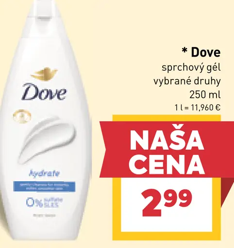 Dove sprchový gél