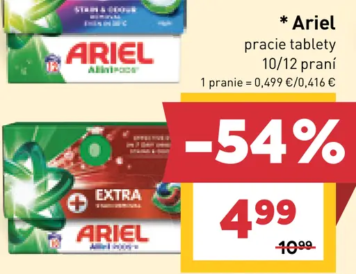 Ariel pracie tablety