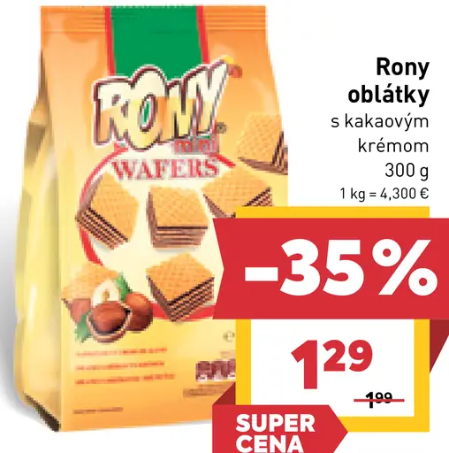 Rony oblátky s kakaovým krémom
