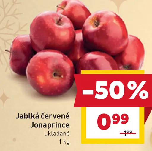 Jablká červené Jonaprince ukladané