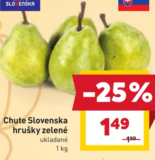 Chute Slovenska hrušky zelené