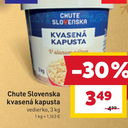 Chute Slovenska Kvasená kapusta vedierko