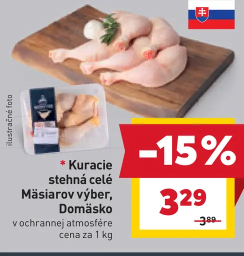 Kuracie stehná celé Mäsiarov výber, Domäsko