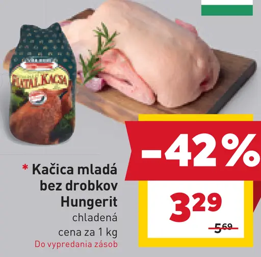 Kačica mladá bez drobkov