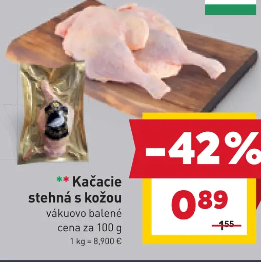 Kačacie stehná s kožou