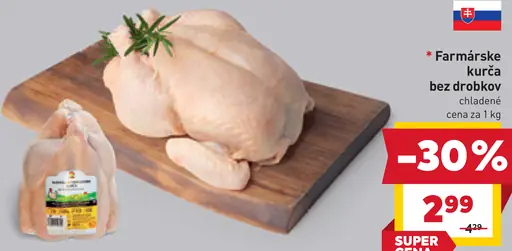 Farmárske kurča bez drobkov