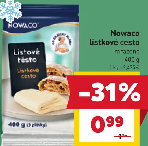 Nowaco lístkové cesto