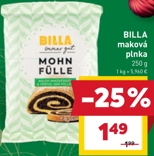 BILLA maková plnka