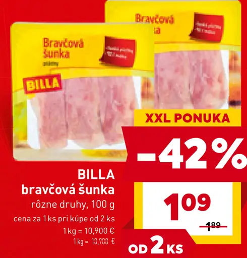BILLA bravčová šunka