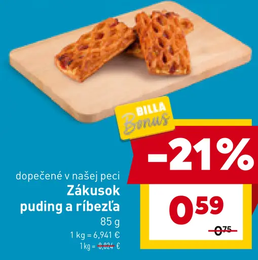 Zákusok puding a ríbezľa