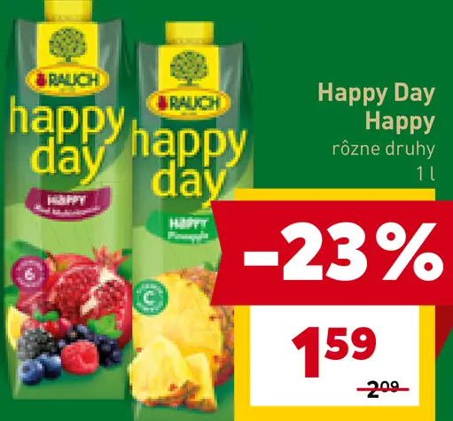 Rauch Happy Day rôzne druhy