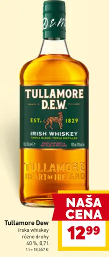 Tullamore Dew írska whiskey