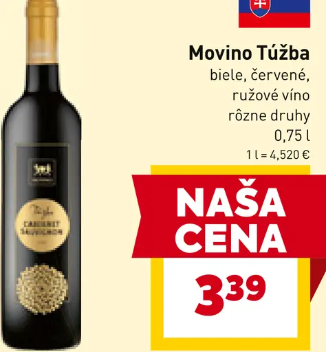 Movino biele, červené, ružové víno