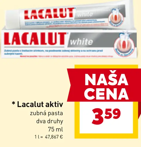 Lacalut aktiv zubná pasta