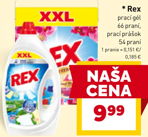 Rex prací gél