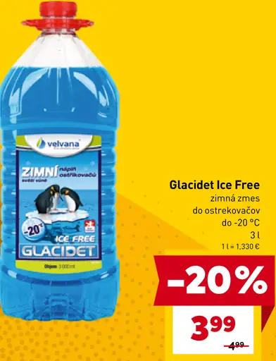 Glacidet Ice Free zimná zmes do ostrekovačov -20°C
