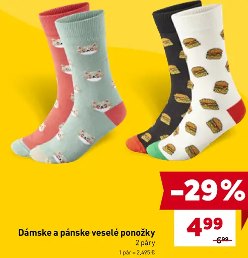 Dámske a pánske veselé ponožky