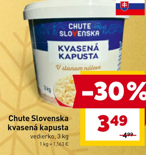 Chute Slovenska Kvasená kapusta vedierko