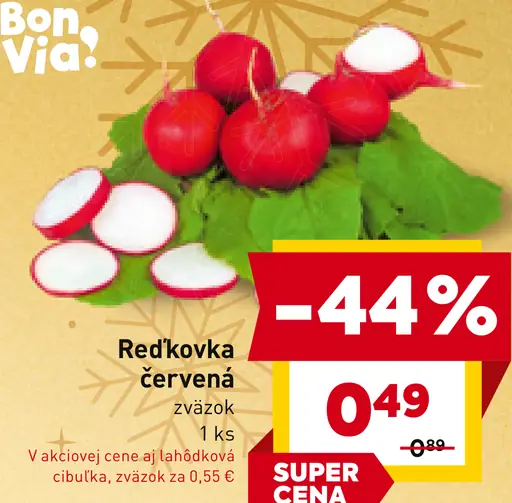 Bon Via reďkovka červená