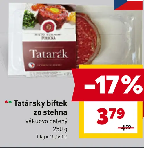 Tatársky biftek zo stehna XXL