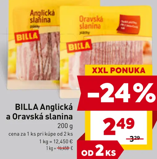 BILLA Anglická slanina