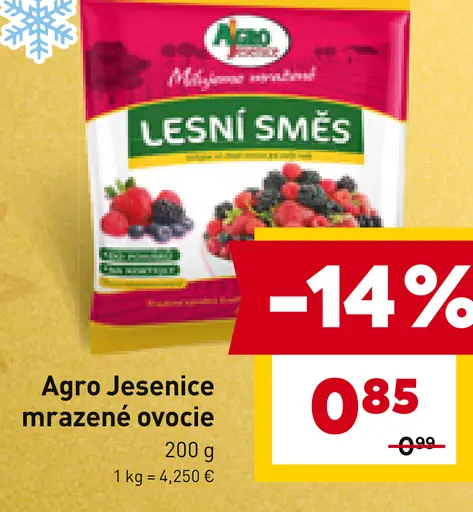 Agro Jesenice mrazené ovocie