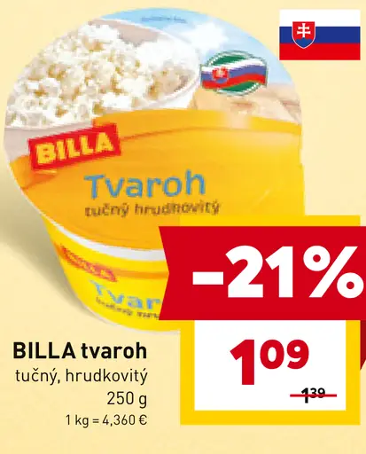 BILLA tvaroh