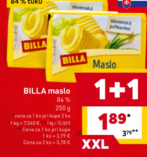 BILLA maslo