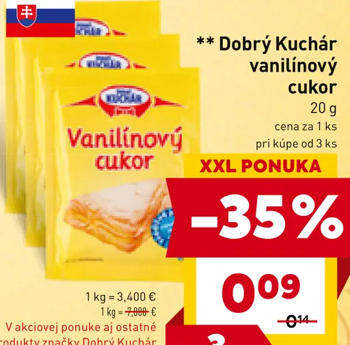 Dobrý Kuchár Vanilínový cukor