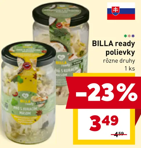 BILLA ready polievky