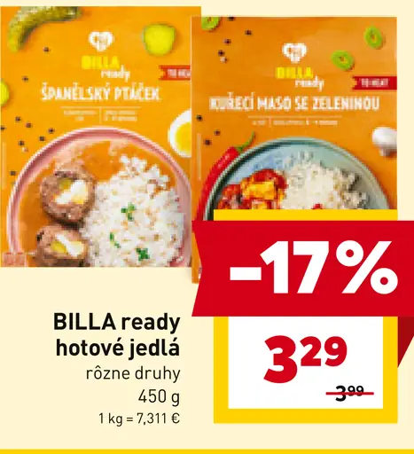 BILLA ready hotové jedlá