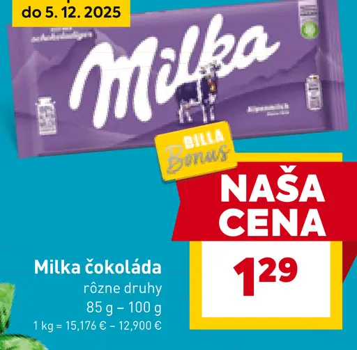 Milka Mliečna čokoláda