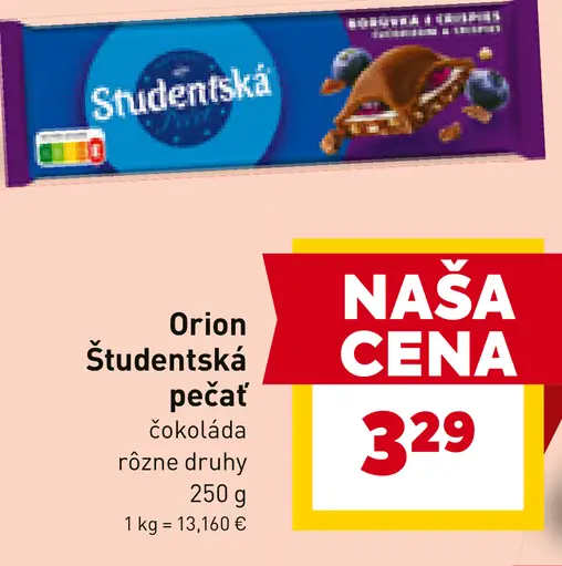 Orion Študentská pečať čokoláda