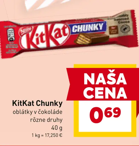 KitKat Chunky oblátky v čokoláde