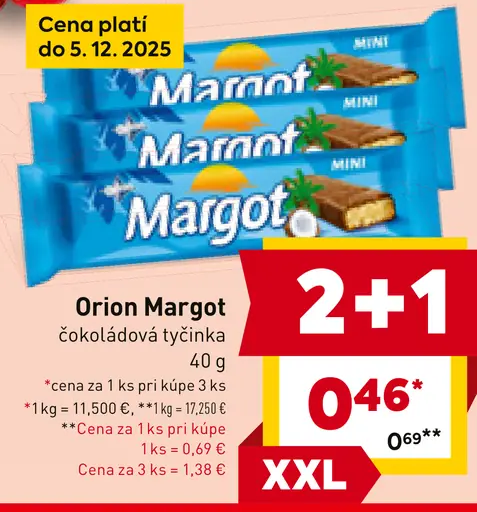 Orion Margot čokoládová tyčinka