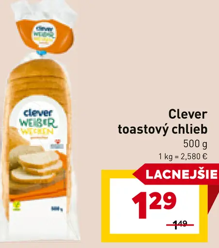 Clever toastový chlieb