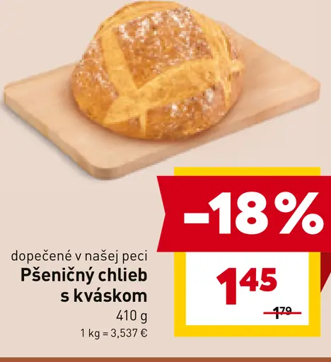 Pšeničný chlieb s kváskom