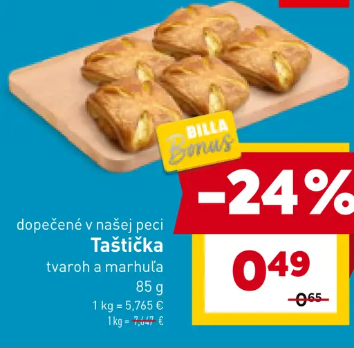 Taštička tvaroh a marhuľa