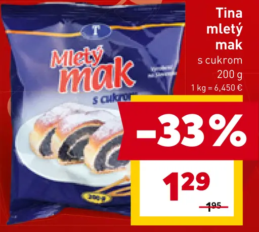 Tina mletý mak s cukrom