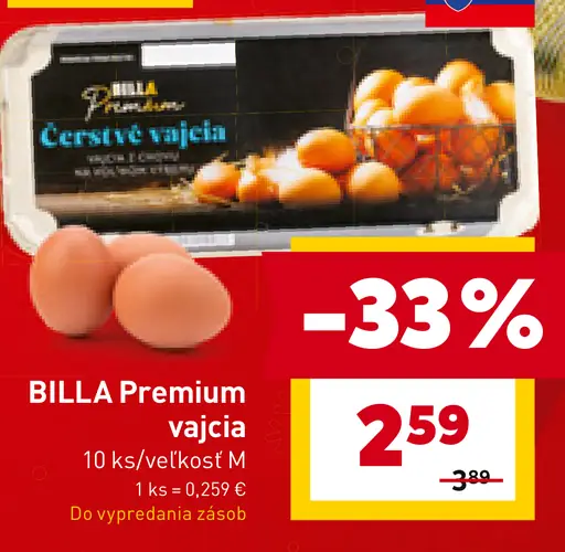 BILLA Premium vajcia
