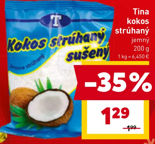 Tina kokos strúhaný sušený